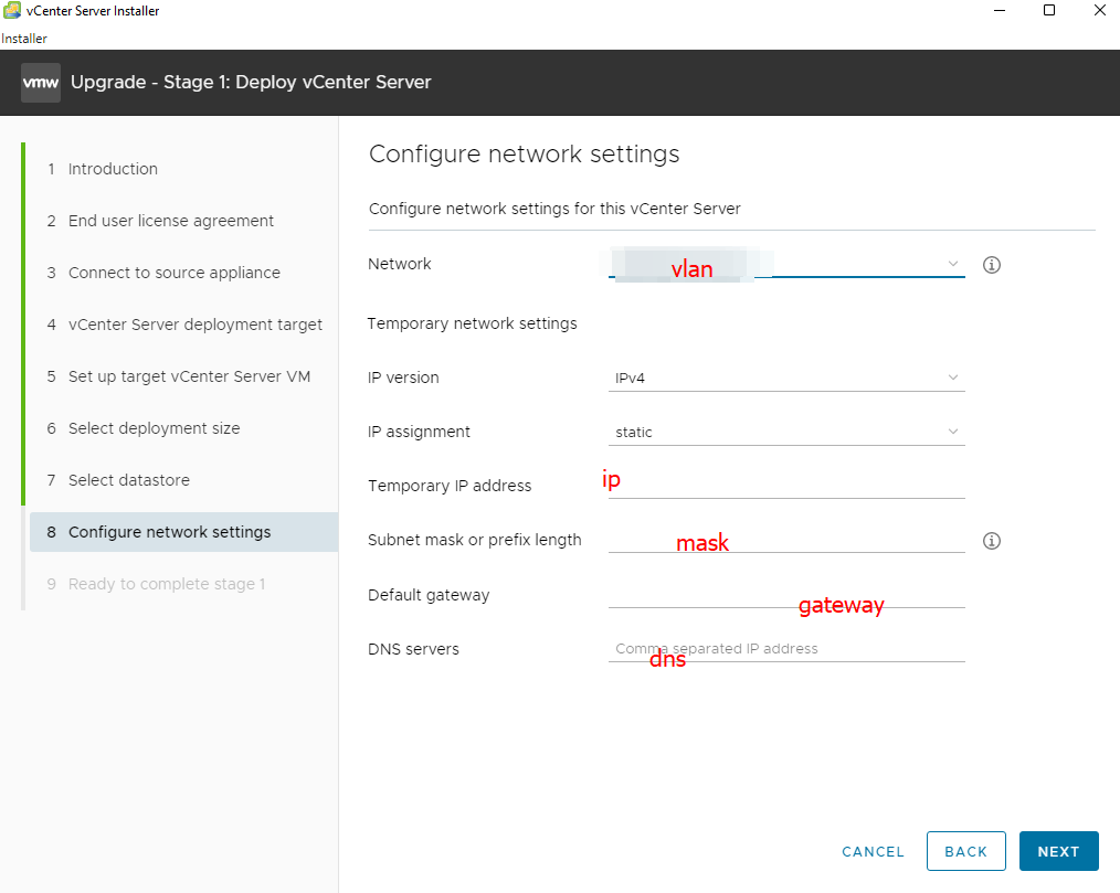 Vcenter  Installer ESXI  Connect