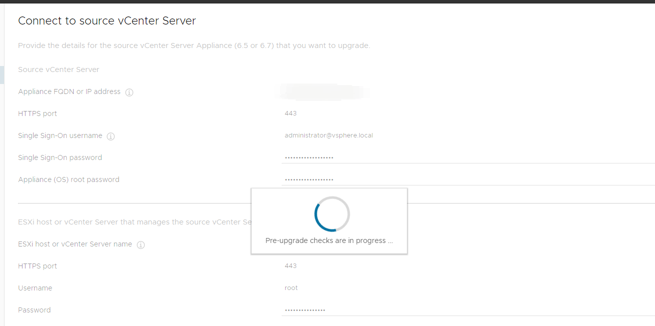 Vcenter  Installer Upgrade Check